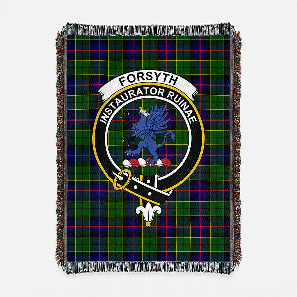 Scottish Forsyth Modern Clan Badge Tartan Woven Blanket - Image 2