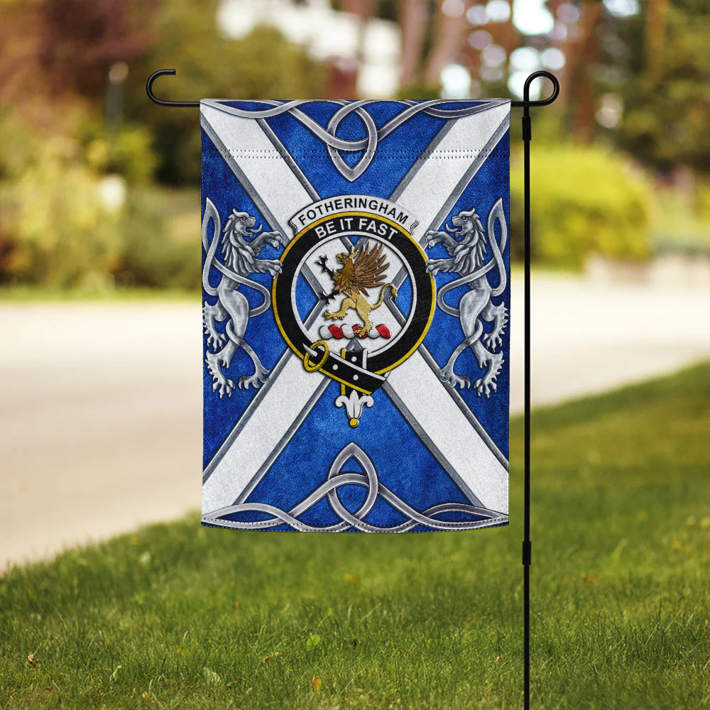 Scottish Fotheringham Clan Badge Garden Flag Silver Rampant Lion Emblem - Image 3