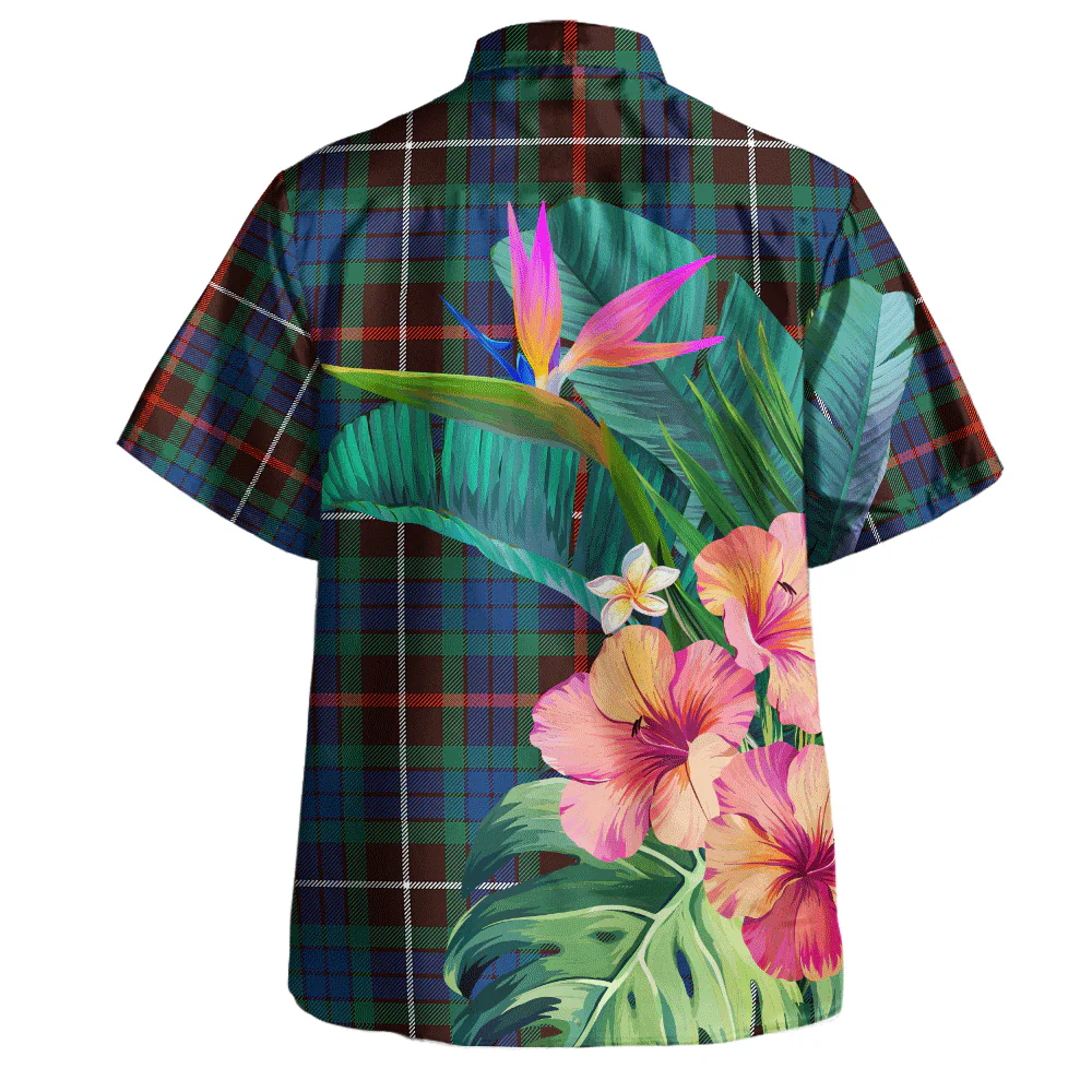 Scottish Fraser Hunting Ancient Clan Badge Tartan Hawaiian Shirt Bouquet Tropical Style - Image 4