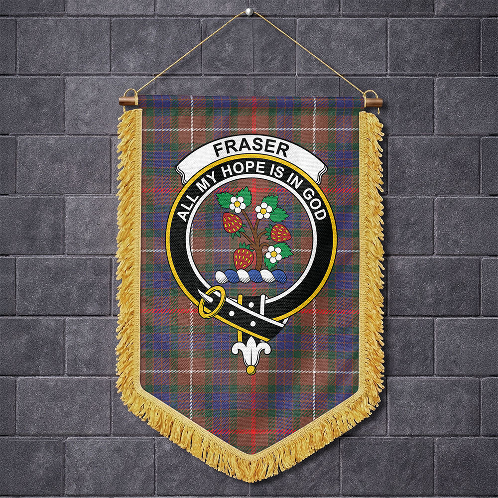 Scottish Fraser Hunting Modern Clan Badge Tartan Wall Hanging Banner