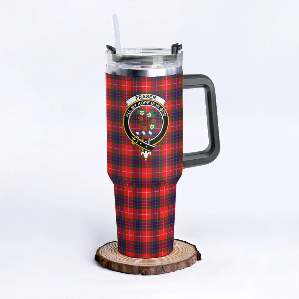 Scottish Fraser Modern Clan Badge Tartan 40oz Tumbler - Image 6