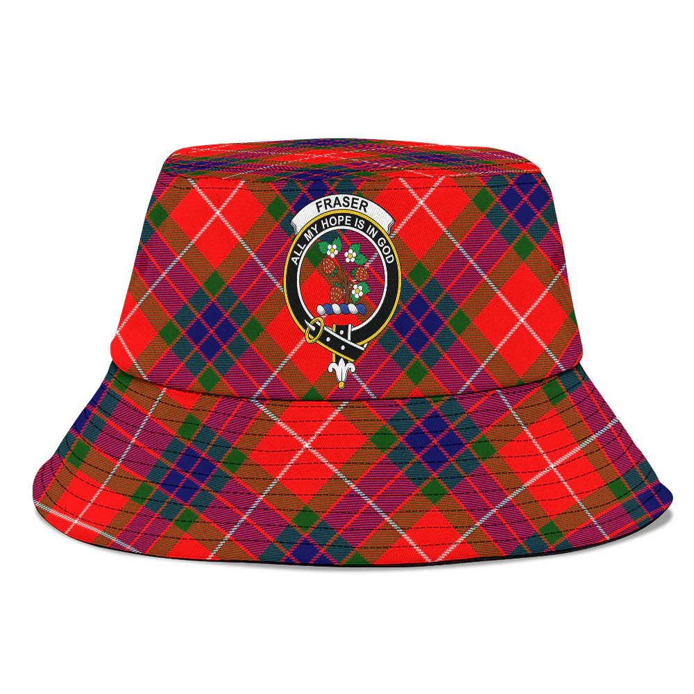Scottish Fraser Modern Clan Badge Tartan Bucket Hat - Image 2