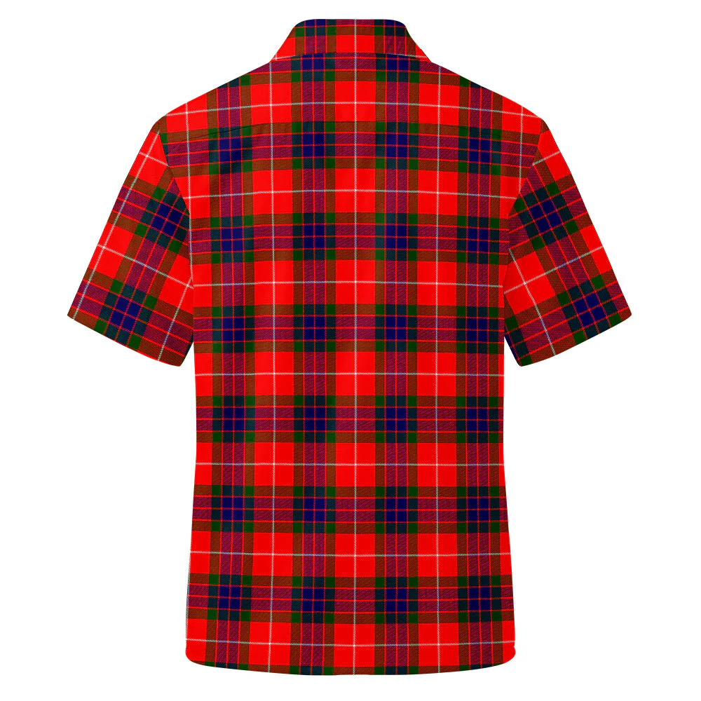 Scottish Fraser Modern Clan Badge Tartan Short Sleeve Work Shirt - Image 3