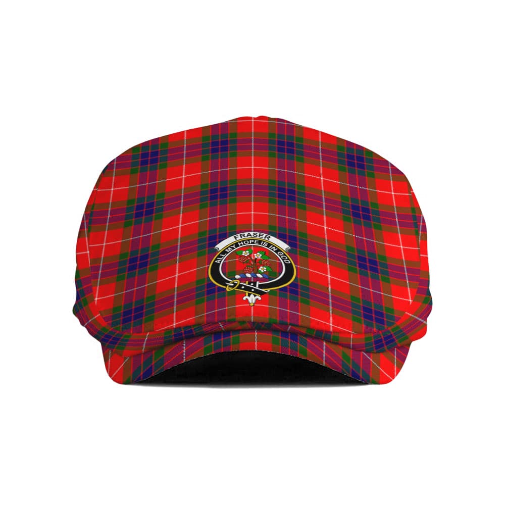 Scottish Fraser (of Lovat) Clan Badge Tartan Flat Cap