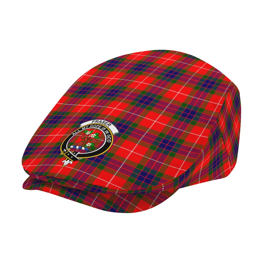 Scottish Fraser (of Lovat) Clan Badge Tartan Flat Cap - Image 2