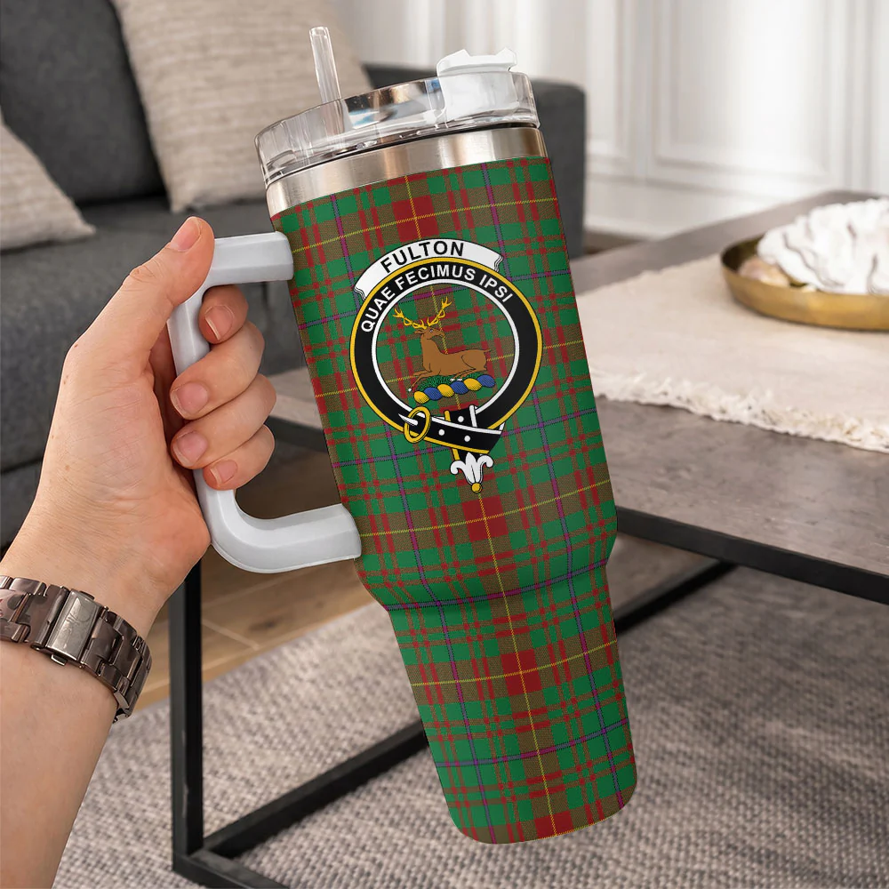 Scottish Fulton Clan Badge Tartan 40oz Tumbler - Image 10