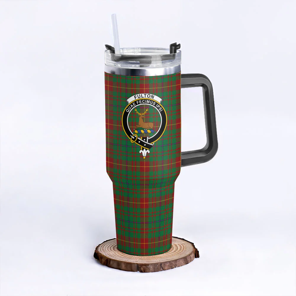 Scottish Fulton Clan Badge Tartan 40oz Tumbler - Image 3