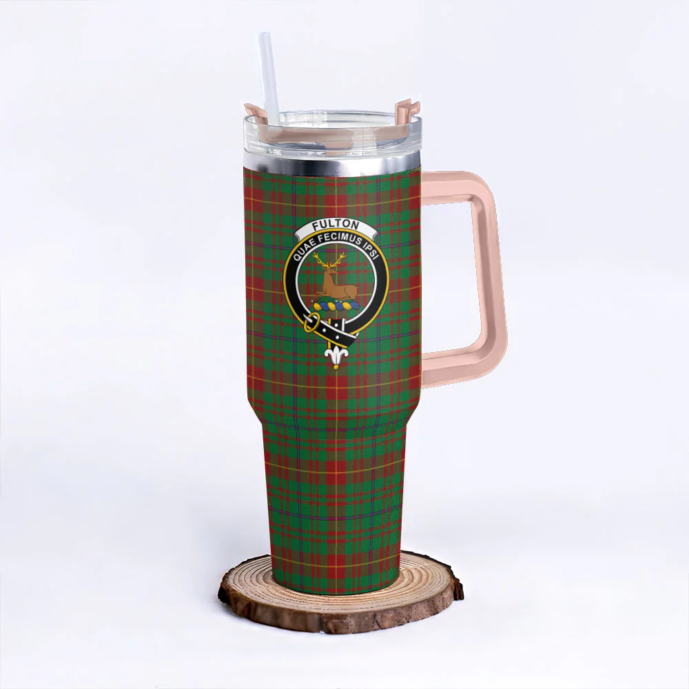 Scottish Fulton Clan Badge Tartan 40oz Tumbler - Image 4