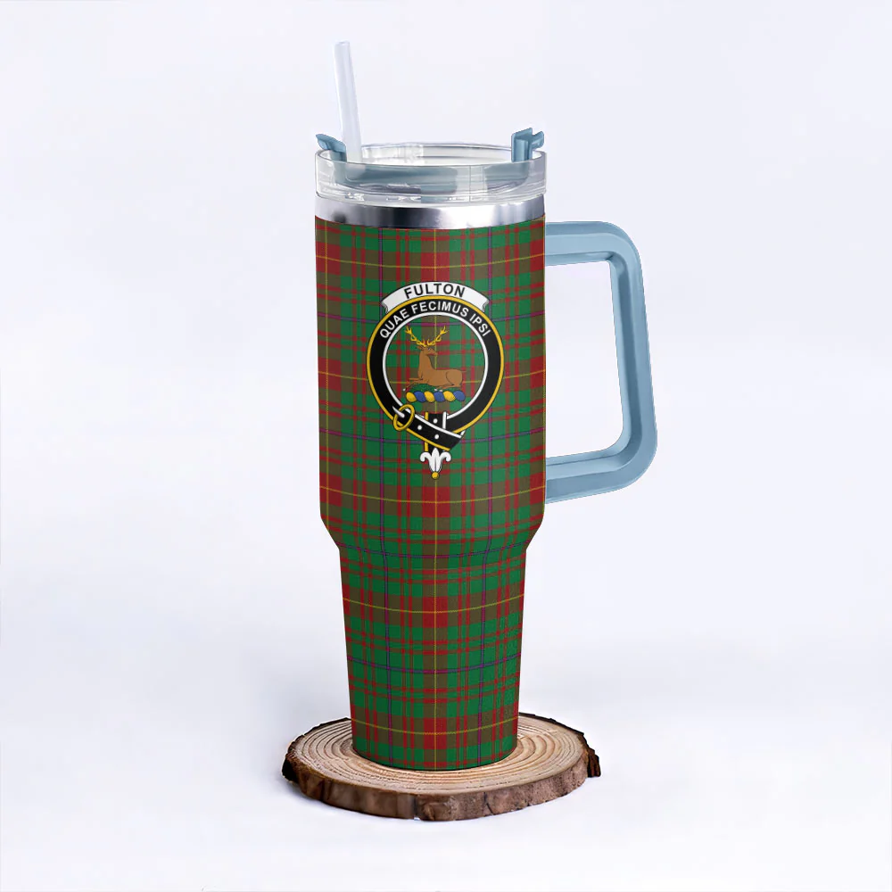 Scottish Fulton Clan Badge Tartan 40oz Tumbler - Image 5