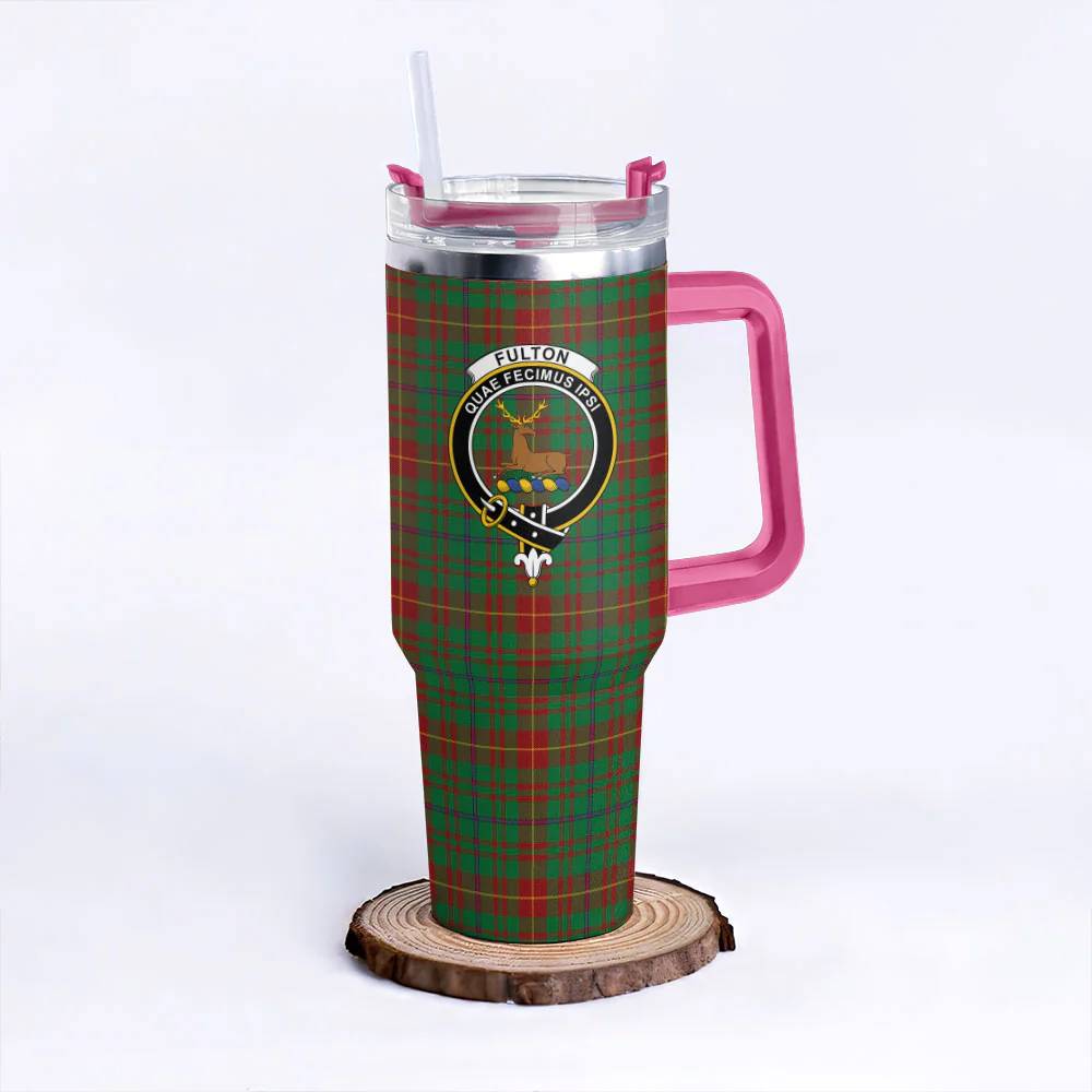 Scottish Fulton Clan Badge Tartan 40oz Tumbler - Image 7
