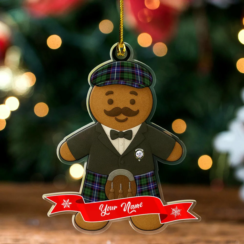 Scottish Galbraith Clan Badge Tartan Ornament Custom Gingerbread Scotsman