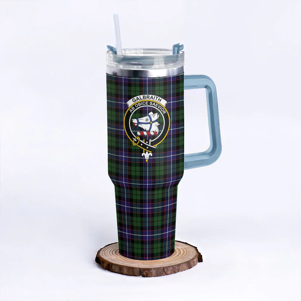 Scottish Galbraith Modern Clan Badge Tartan 40oz Tumbler - Image 5