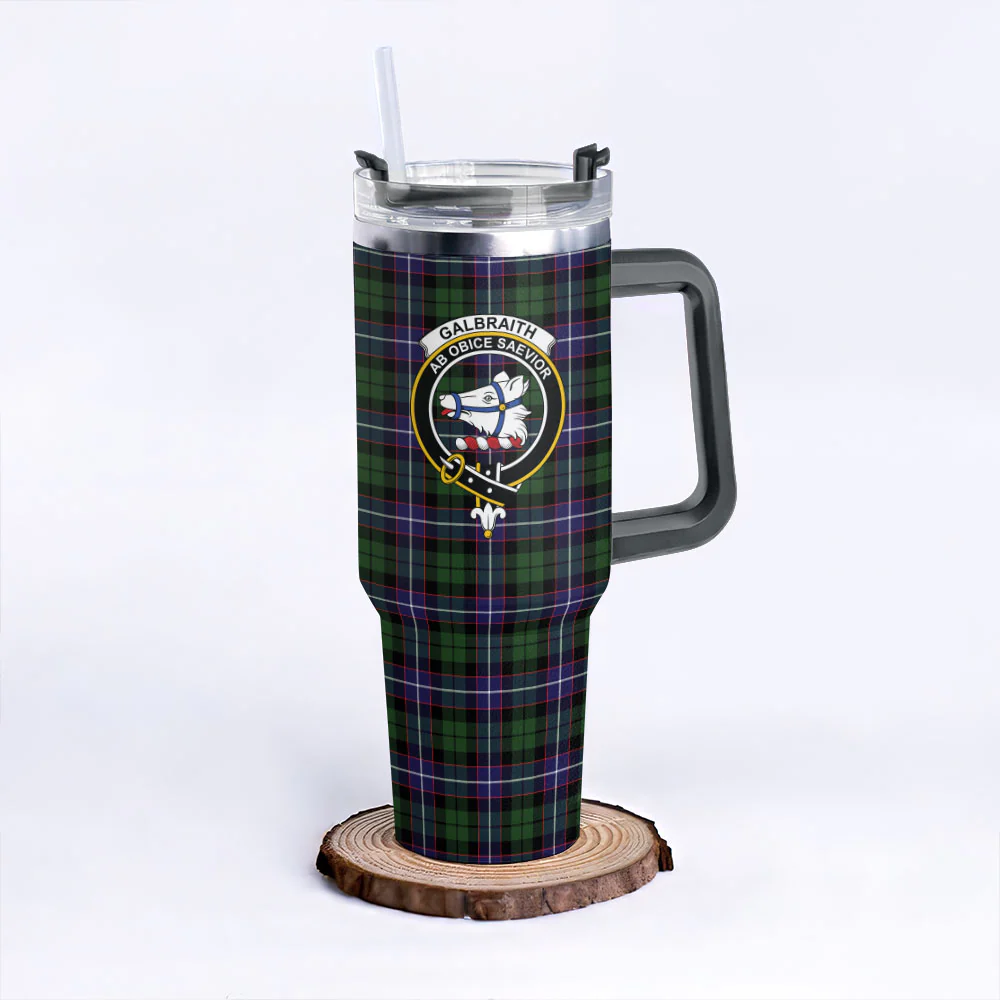 Scottish Galbraith Modern Clan Badge Tartan 40oz Tumbler - Image 6