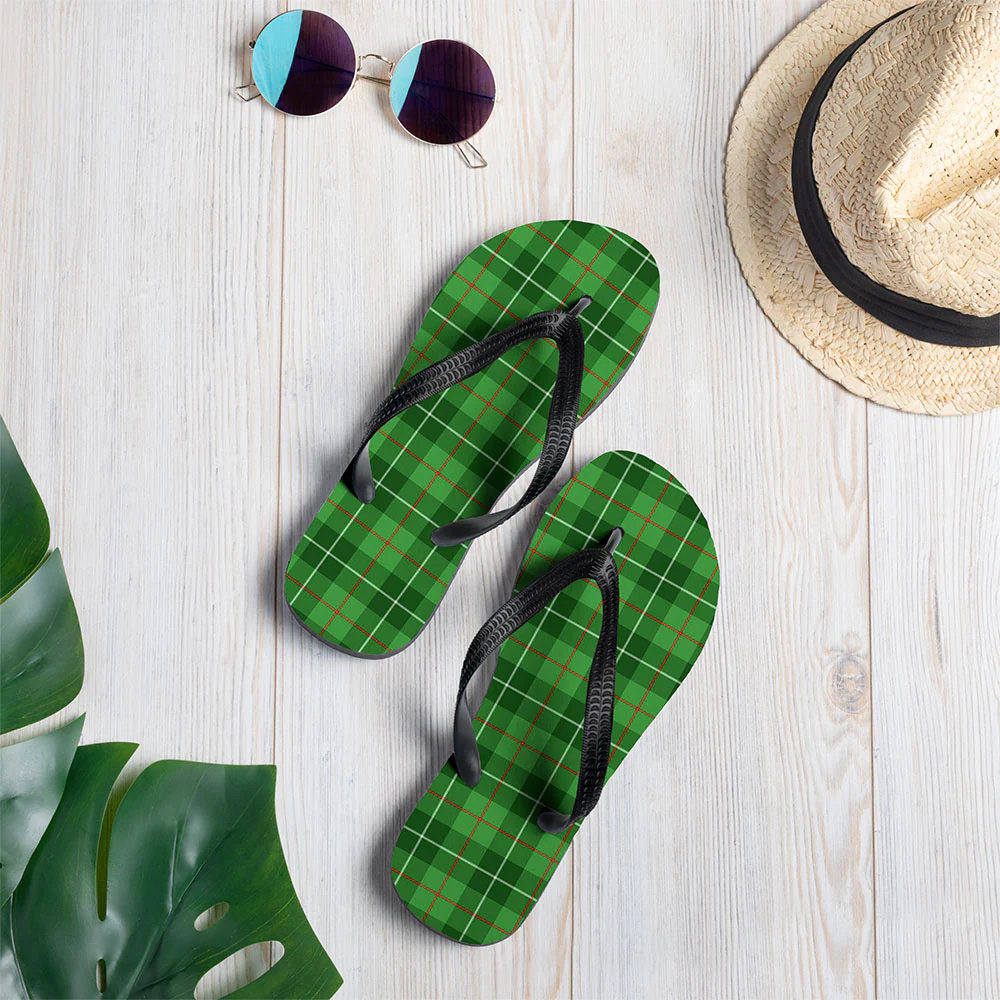 Scottish Galloway District Clan Badge Tartan Flip Flops - Image 2