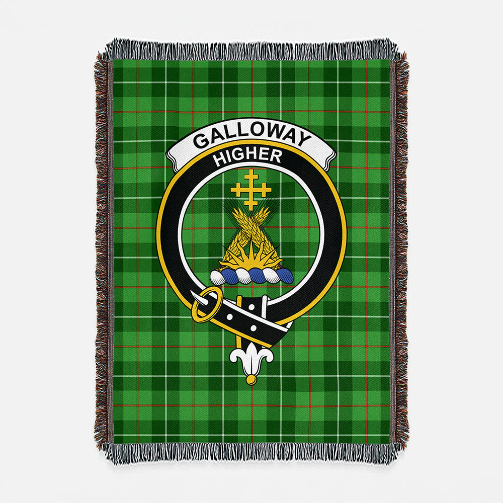 Scottish Galloway District Clan Badge Tartan Woven Blanket - Image 2