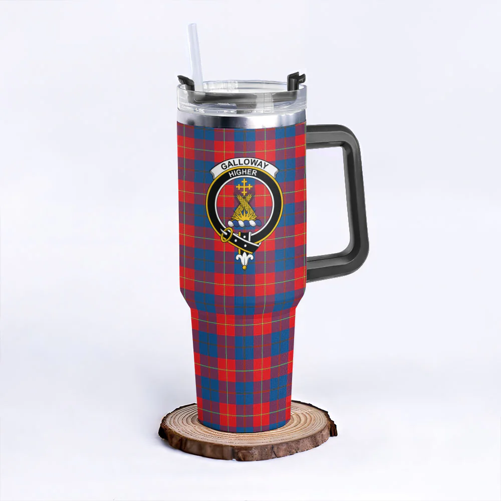 Scottish Galloway Red Clan Badge Tartan 40oz Tumbler - Image 3