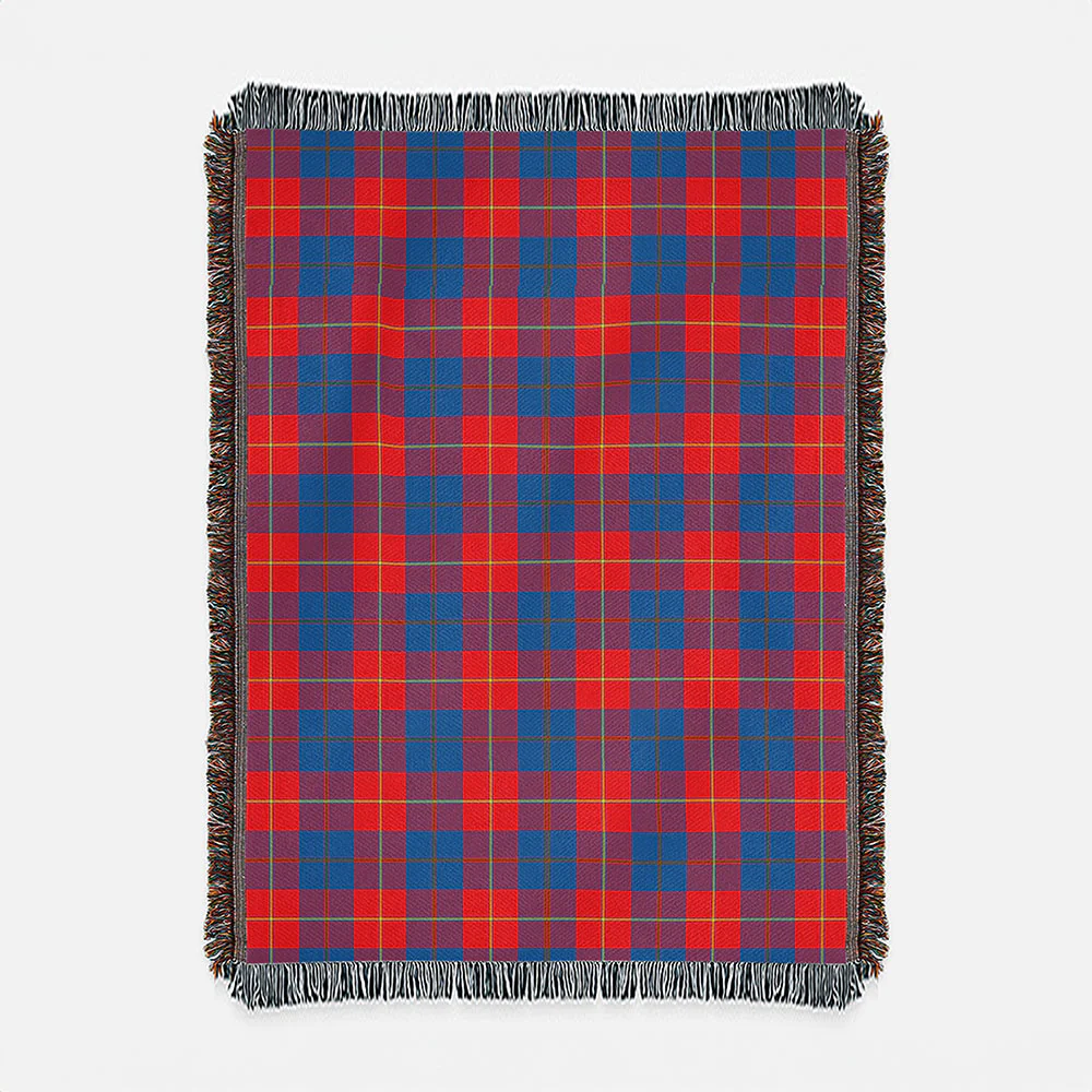 Scottish Galloway Red Clan Badge Tartan Woven Blanket