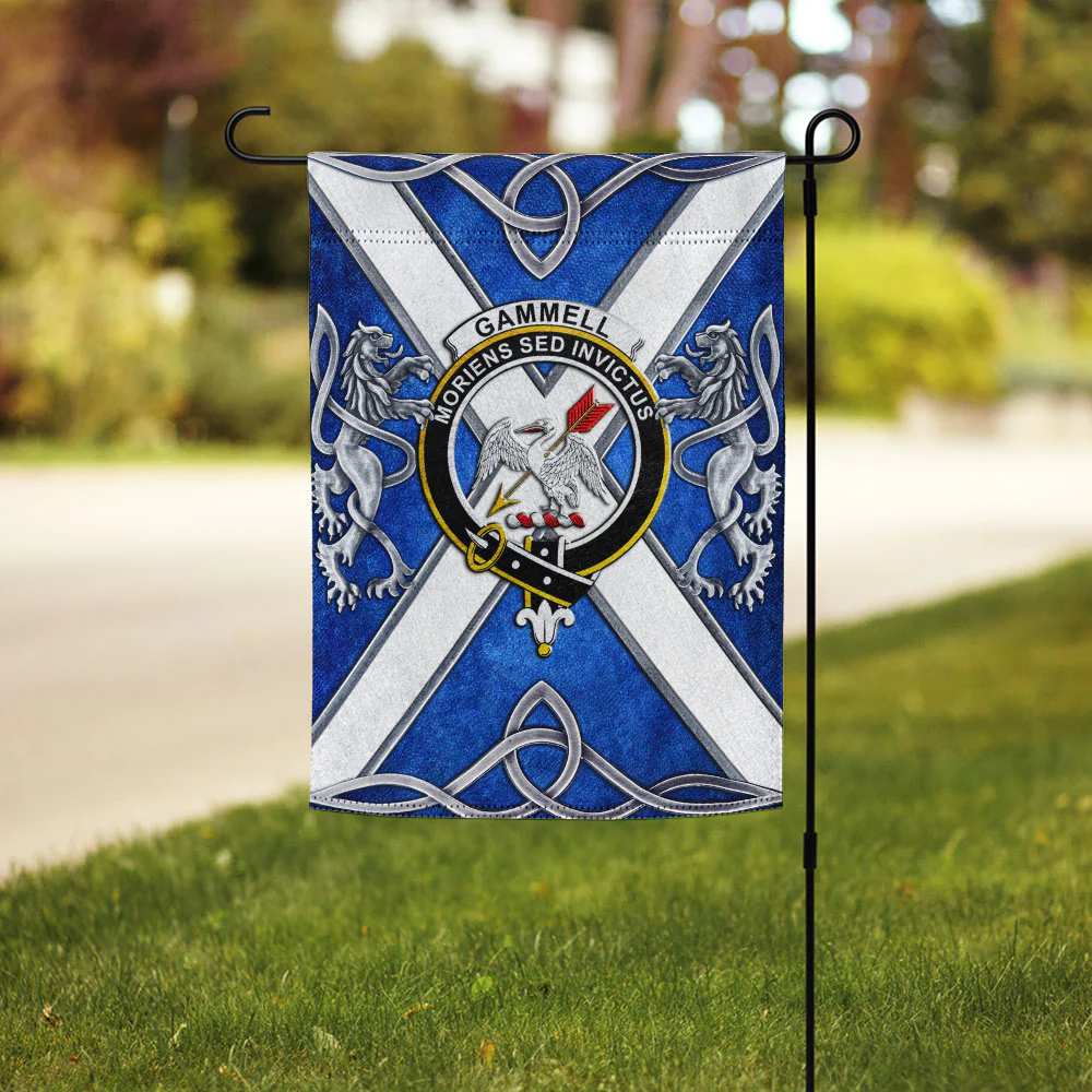 Scottish Gammell Clan Badge Garden Flag Silver Rampant Lion Emblem - Image 3