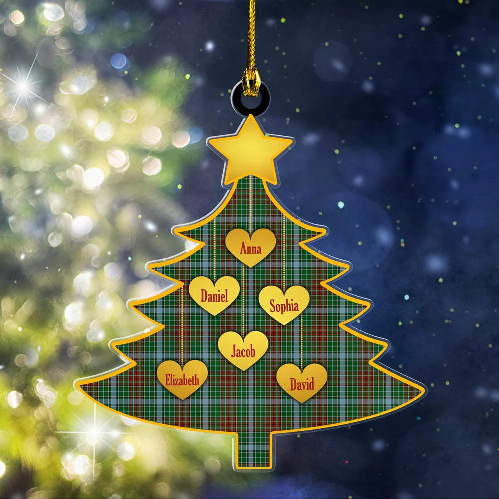 Scottish Gayre Tartan Ornament Custom Family Christmas Tree