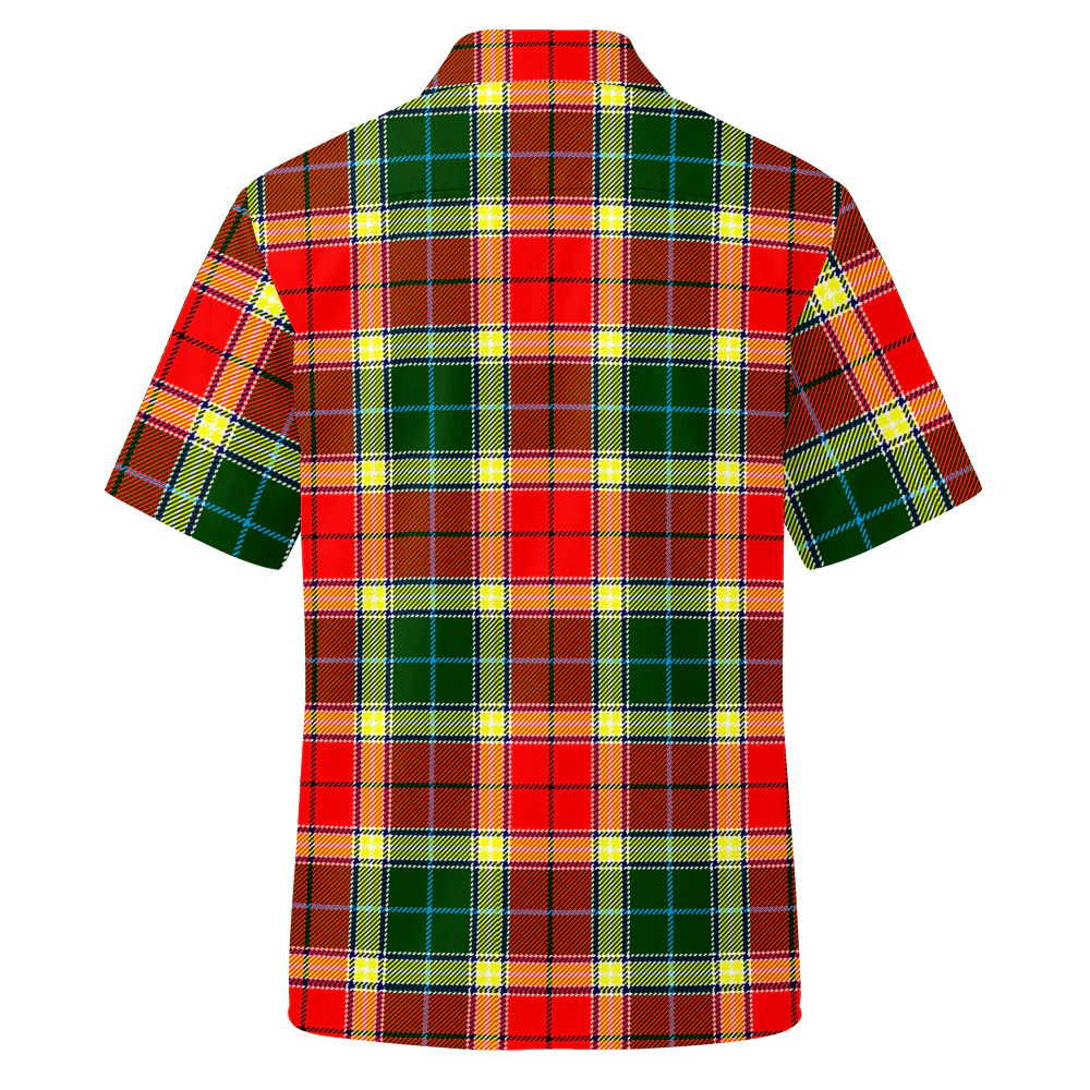 Scottish Gibbs Clan Badge Tartan Short Sleeve Work Shirt - Image 3