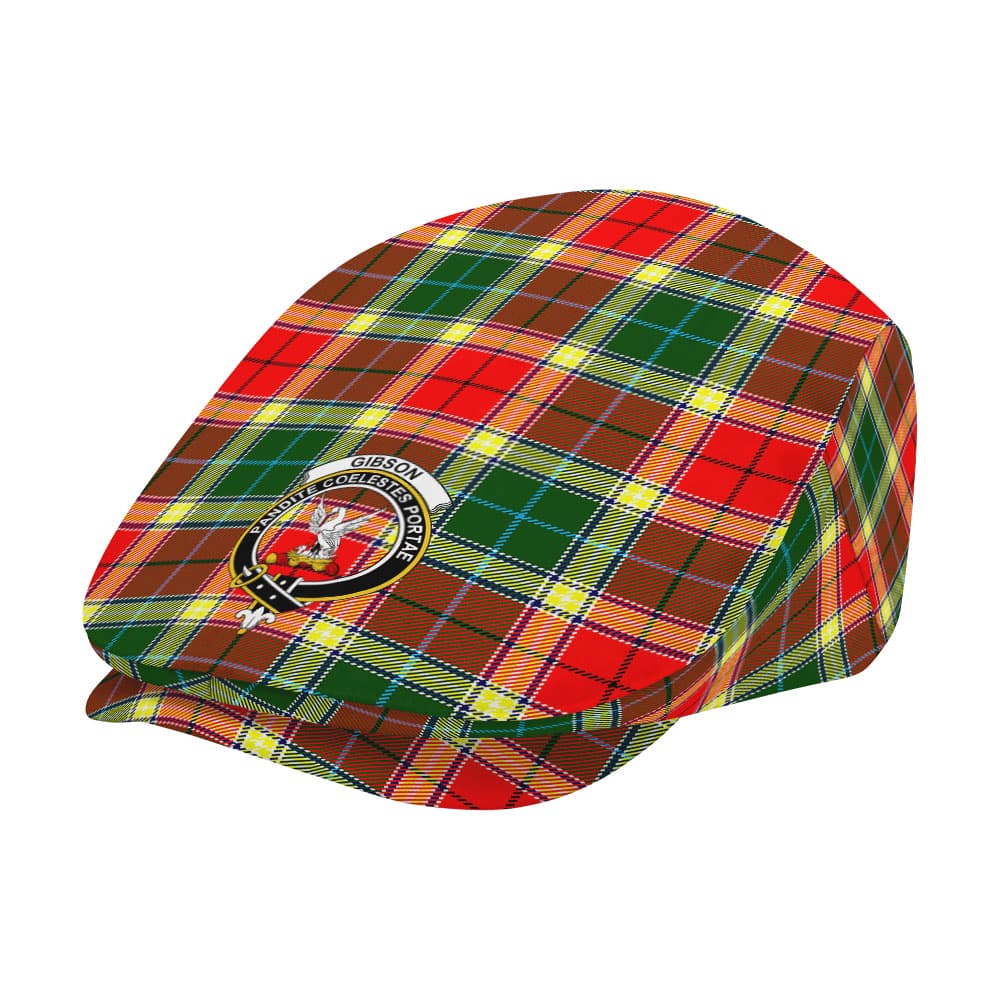Scottish Gibson Clan Badge Tartan Flat Cap - Image 2