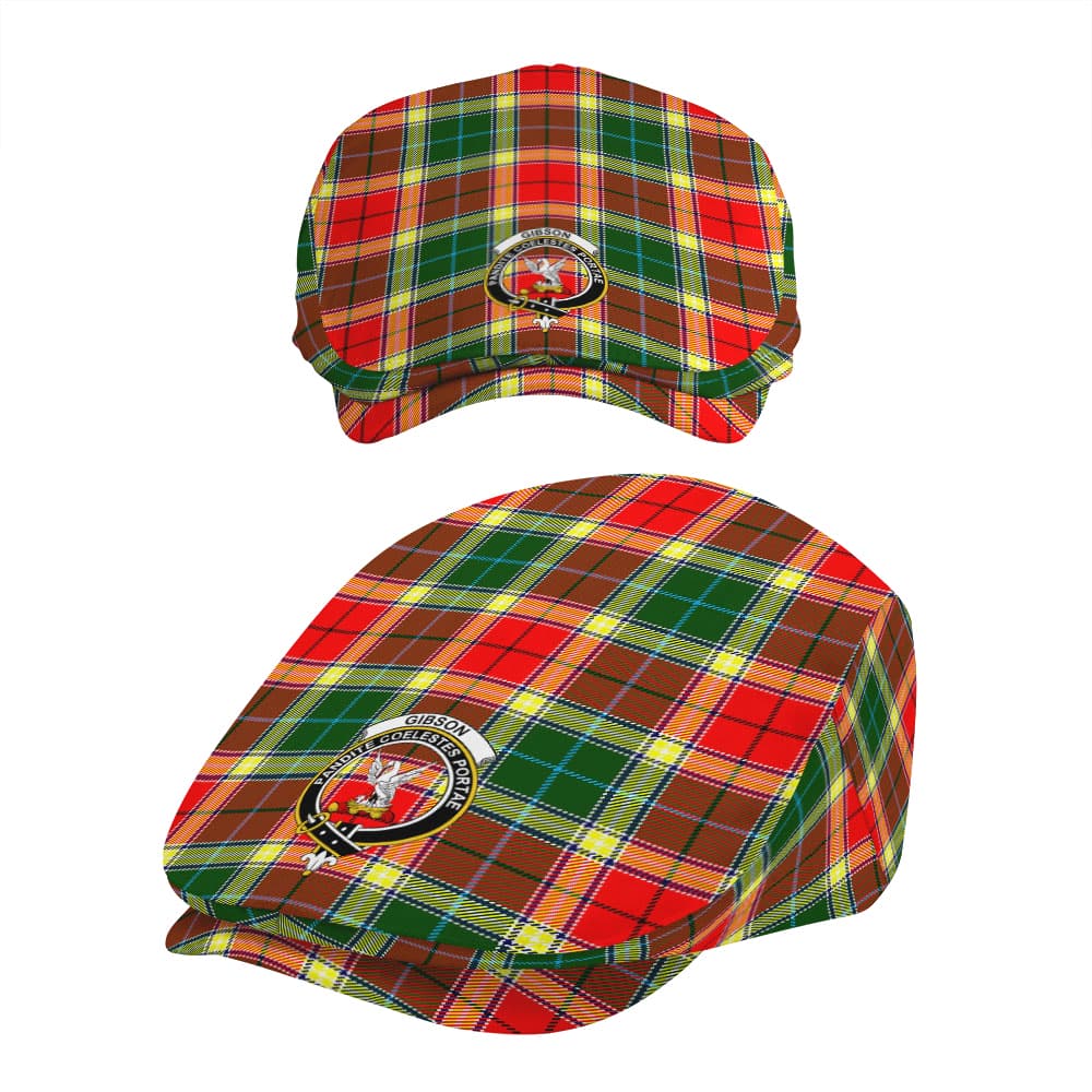 Scottish Gibson Clan Badge Tartan Flat Cap - Image 5