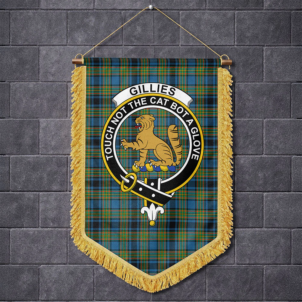 Scottish Gillies Ancient Clan Badge Tartan Wall Hanging Banner