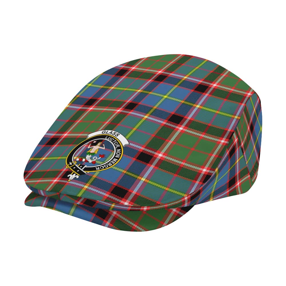 Scottish Glass Clan Badge Tartan Flat Cap - Image 2