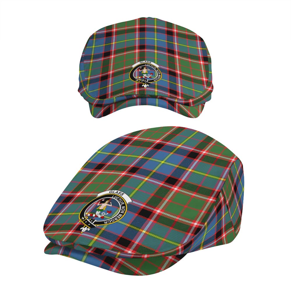 Scottish Glass Clan Badge Tartan Flat Cap - Image 5