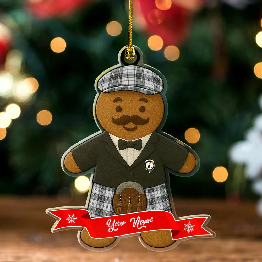 Scottish Glen Clan Badge Tartan Ornament Custom Gingerbread Scotsman