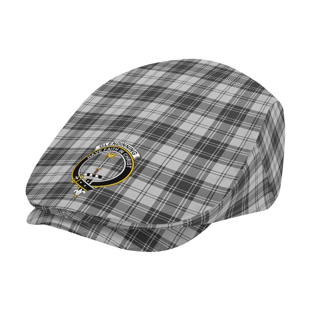 Scottish Glendinning Clan Badge Tartan Flat Cap - Image 2