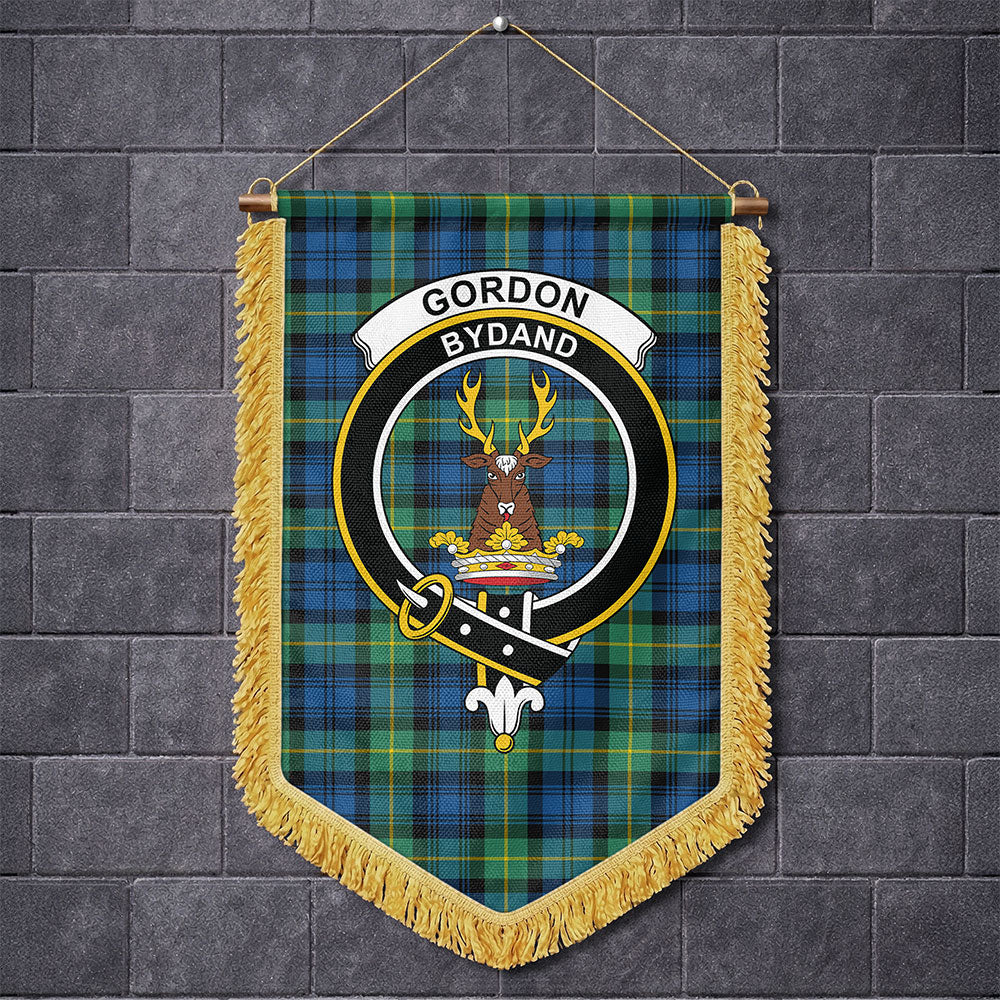 Scottish Gordon Ancient Clan Badge Tartan Wall Hanging Banner