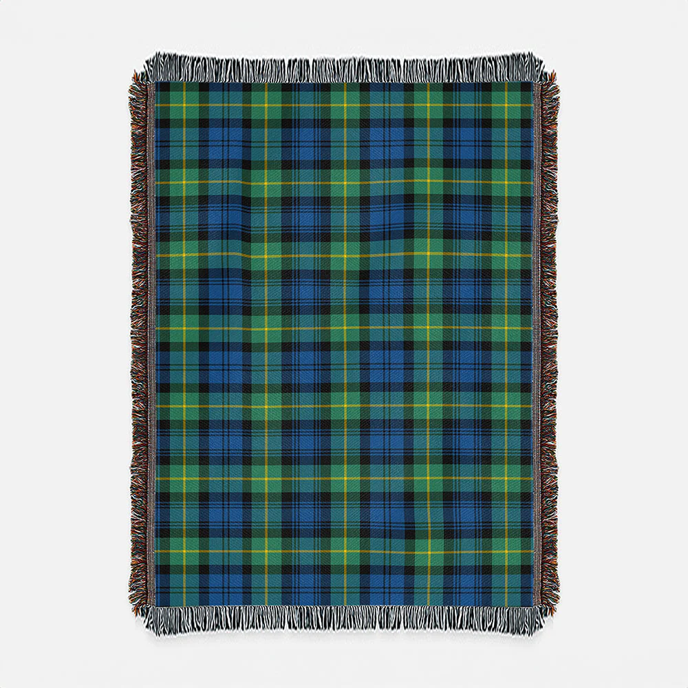 Scottish Gordon Ancient Clan Badge Tartan Woven Blanket