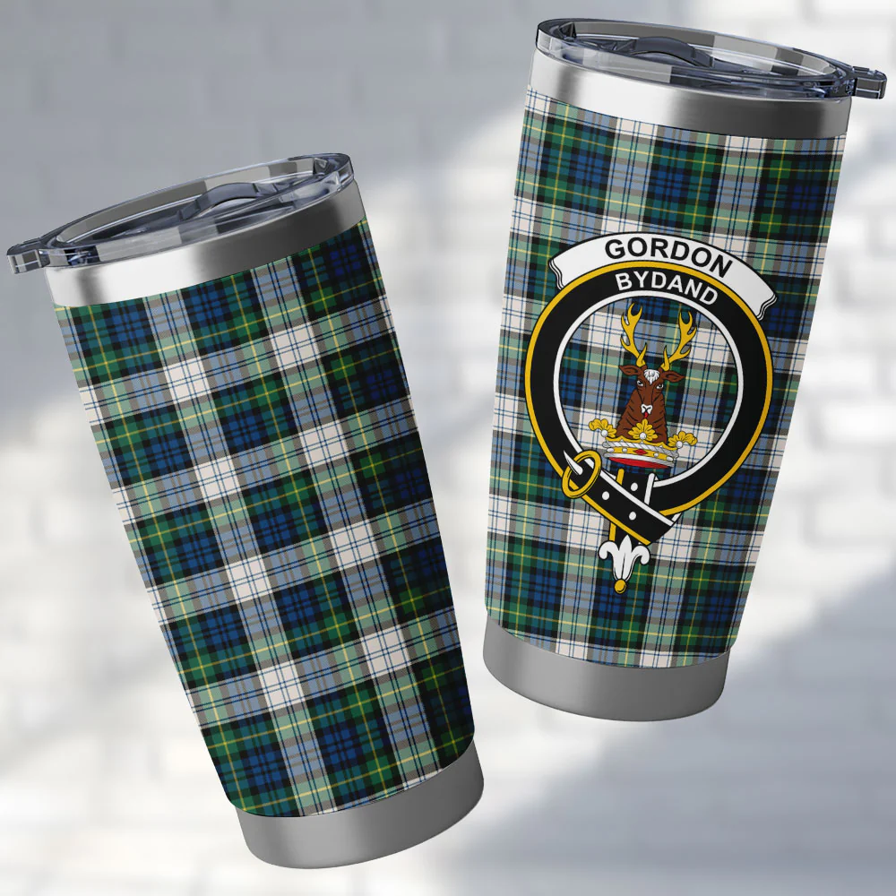 Scottish Gordon Dress Ancient Clan Badge Tartan Tumbler