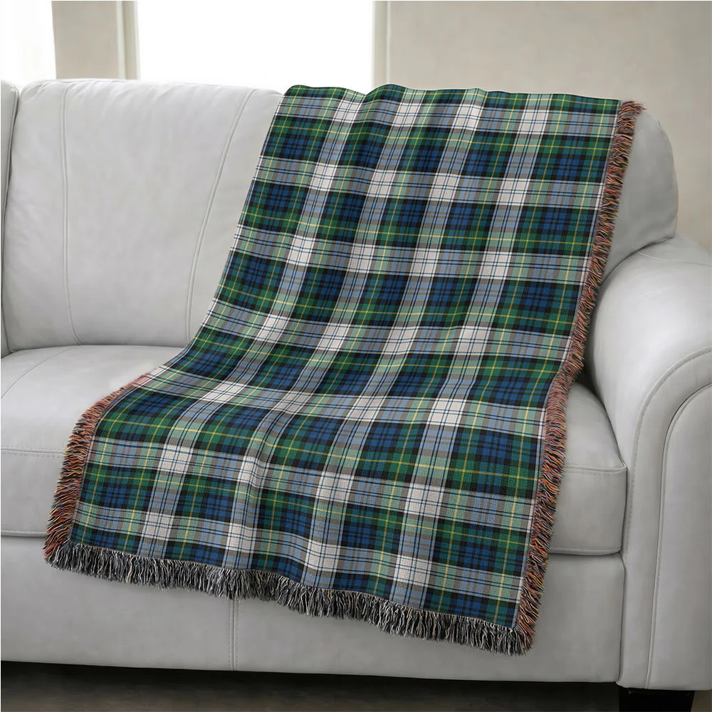 Scottish Gordon Dress Ancient Clan Badge Tartan Woven Blanket - Image 4