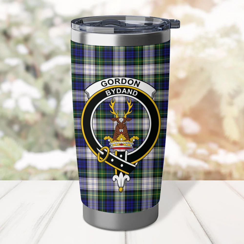 Scottish Gordon Dress Modern Clan Badge Tartan Tumbler - Image 2