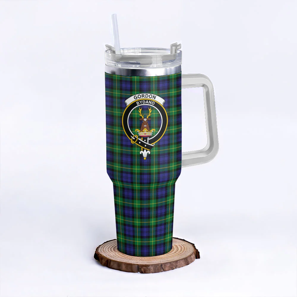 Scottish Gordon Modern Clan Badge Tartan 40oz Tumbler