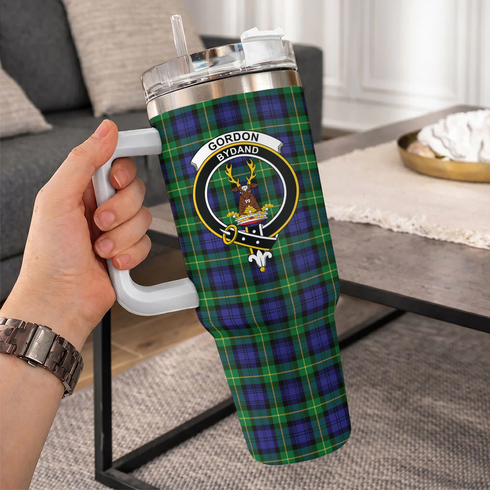 Scottish Gordon Modern Clan Badge Tartan 40oz Tumbler - Image 10