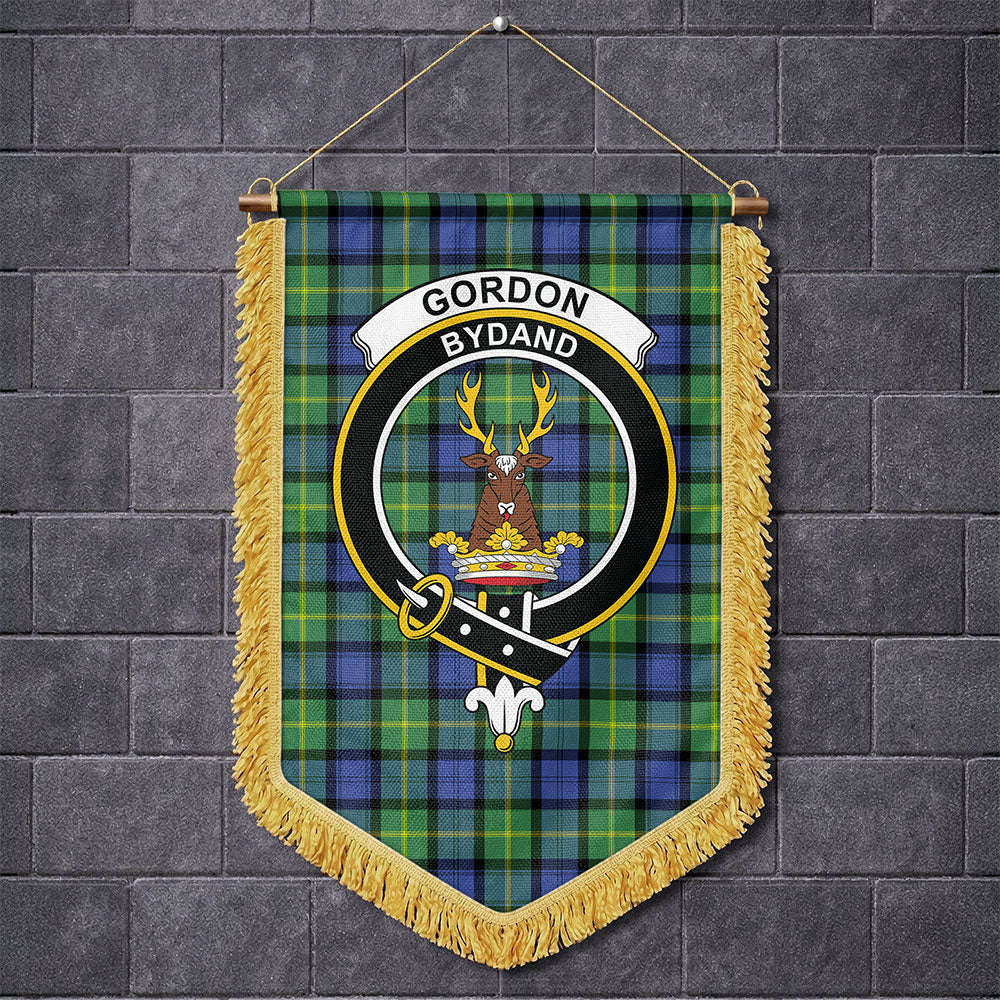Scottish Gordon Old Ancient Clan Badge Tartan Wall Hanging Banner