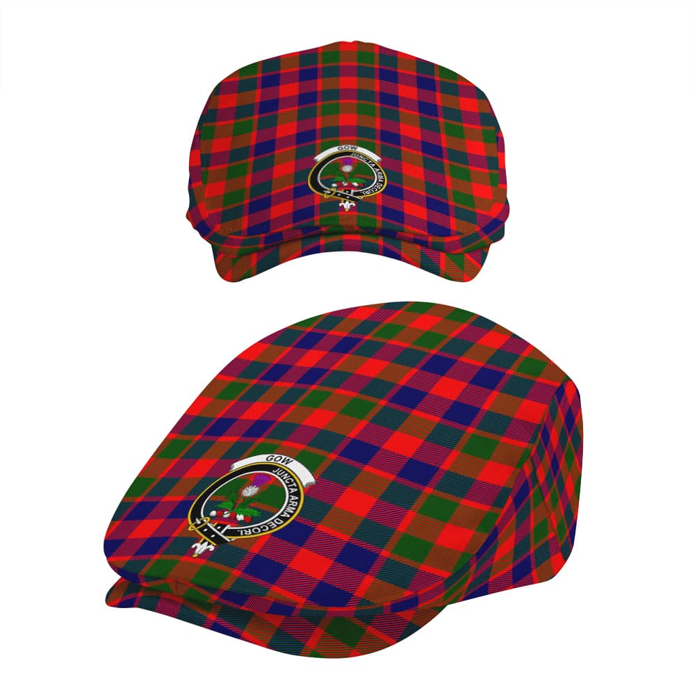 Scottish Gow (of Skeoch) Clan Badge Tartan Flat Cap - Image 5