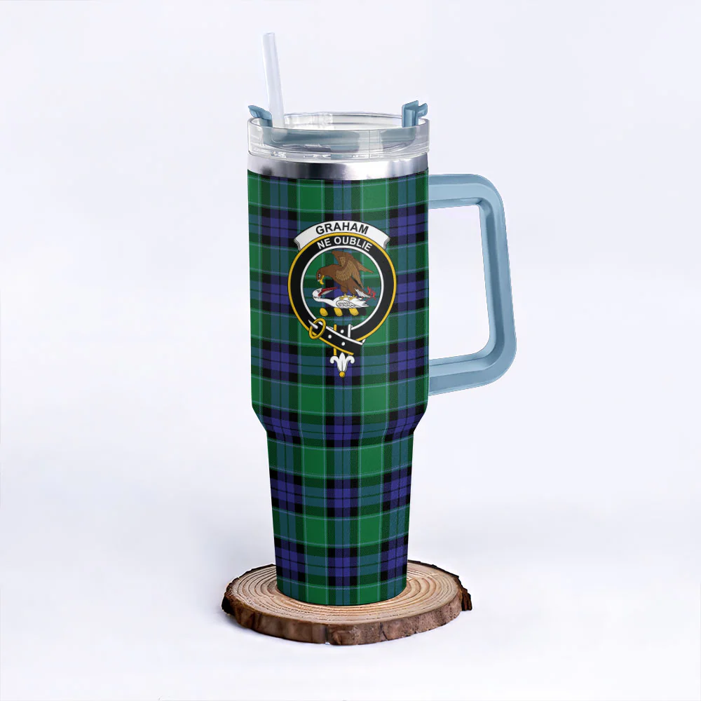 Scottish Graham of Menteith Modern Clan Badge Tartan 40oz Tumbler - Image 5