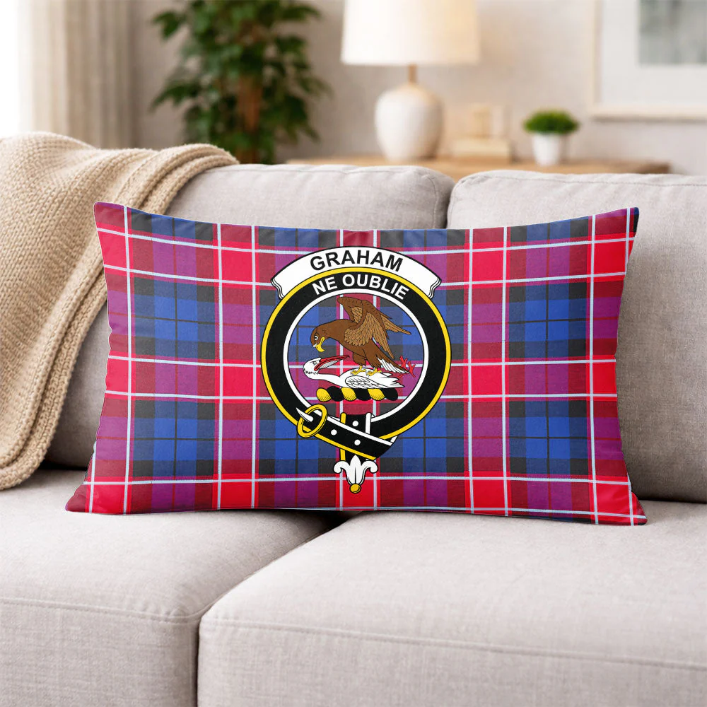 Scottish Graham of Menteith Red Clan Badge Tartan Pillow Case - Image 3
