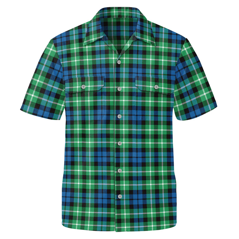 Scottish Graham of Montrose Ancient Clan Badge Tartan Short Sleeve Work Shirt