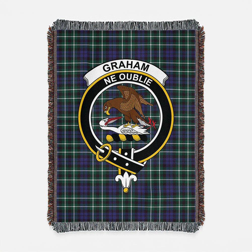 Scottish Graham of Montrose Modern Clan Badge Tartan Woven Blanket - Image 2