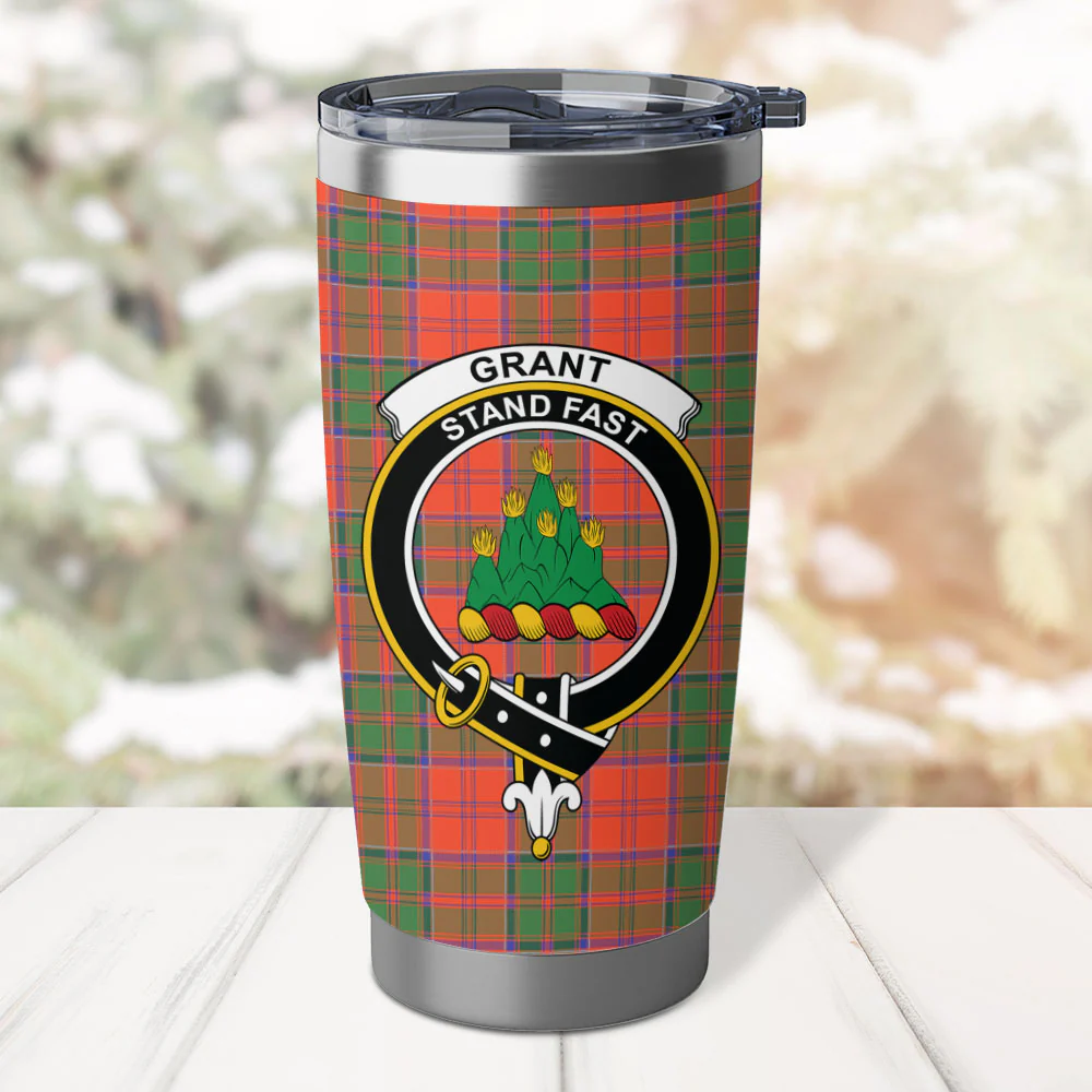 Scottish Grant Ancient Clan Badge Tartan Tumbler - Image 2