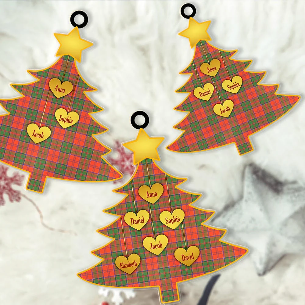 Scottish Grant Ancient Tartan Ornament Custom Family Christmas Tree - Image 2