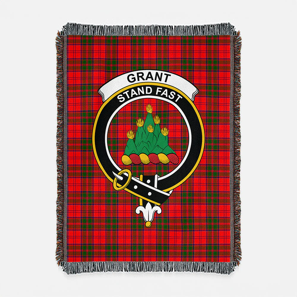 Scottish Grant Modern Clan Badge Tartan Woven Blanket - Image 2