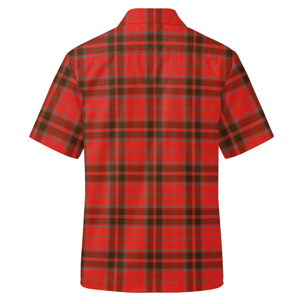 Scottish Grant Weathered Clan Badge Tartan Short Sleeve Work Shirt - Image 3