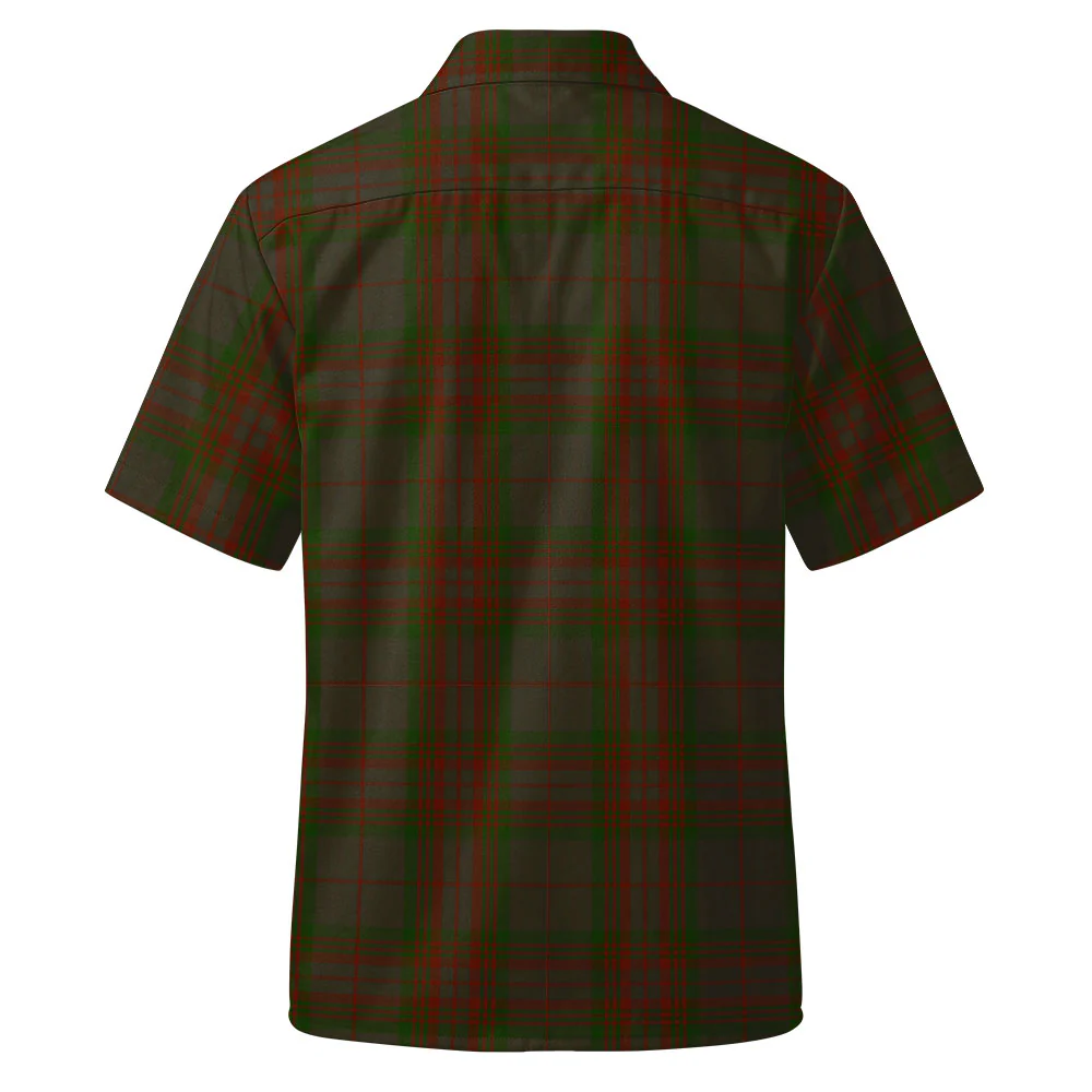 Scottish Gray Clan Badge Tartan Short Sleeve Work Shirt - Image 3