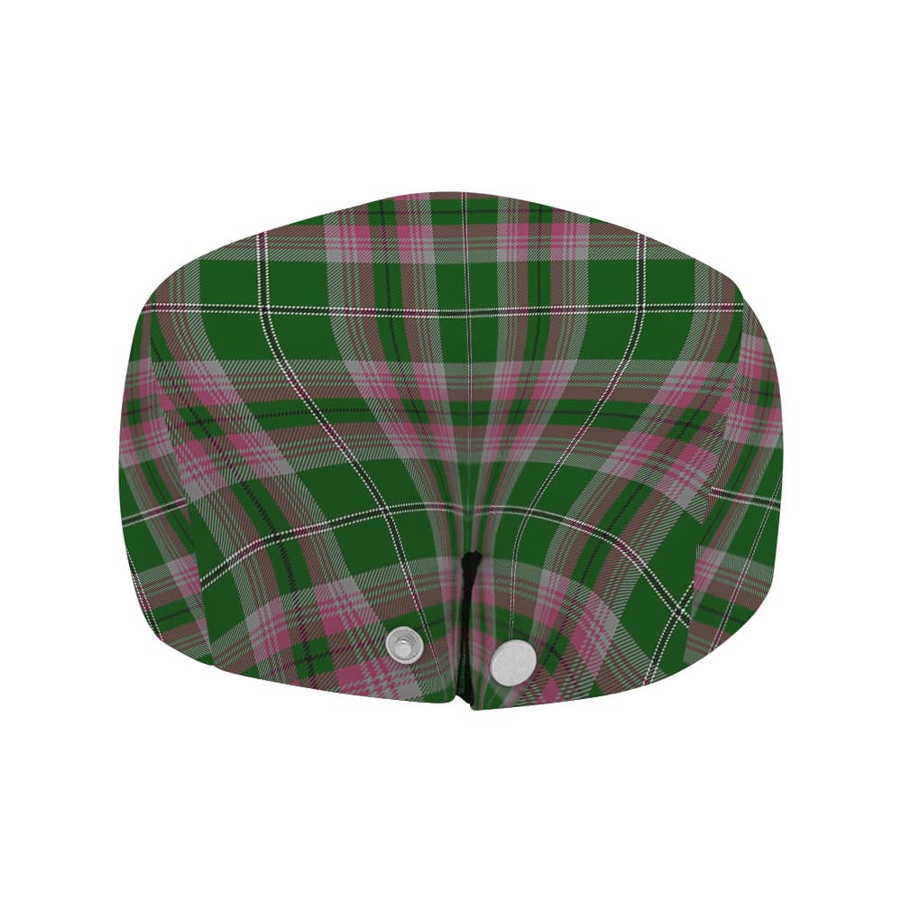 Scottish Gray Clan Badge Tartan Flat Cap - Image 4